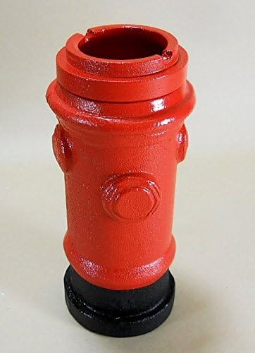 Red Cast Iron Standing Fire Hydrant Ashtray 7" Tall for Cigarette Butts Fire Hydrant Carver's Olde Iron 