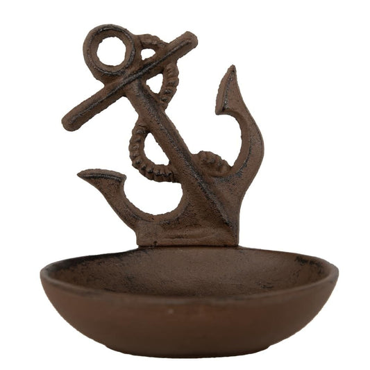 Rustic Nautical Anchor Soap Dish Cast Iron - Bar Soap Holder for Shower, Bathroom Soap Holder, and Soap Dish for Bathroom Sink Carver's Olde Iron 