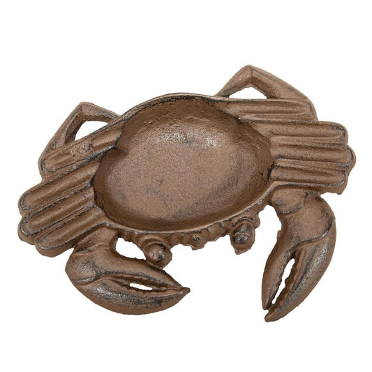 Ashtray - Nautical Crab Cast Iron, Perfect Outdoor Cigar Ashtray for Patio, Men's Cigarette Butt Disposal, Stylish Ashtray for Outside Use Ashtrays Carvers Olde Iron 