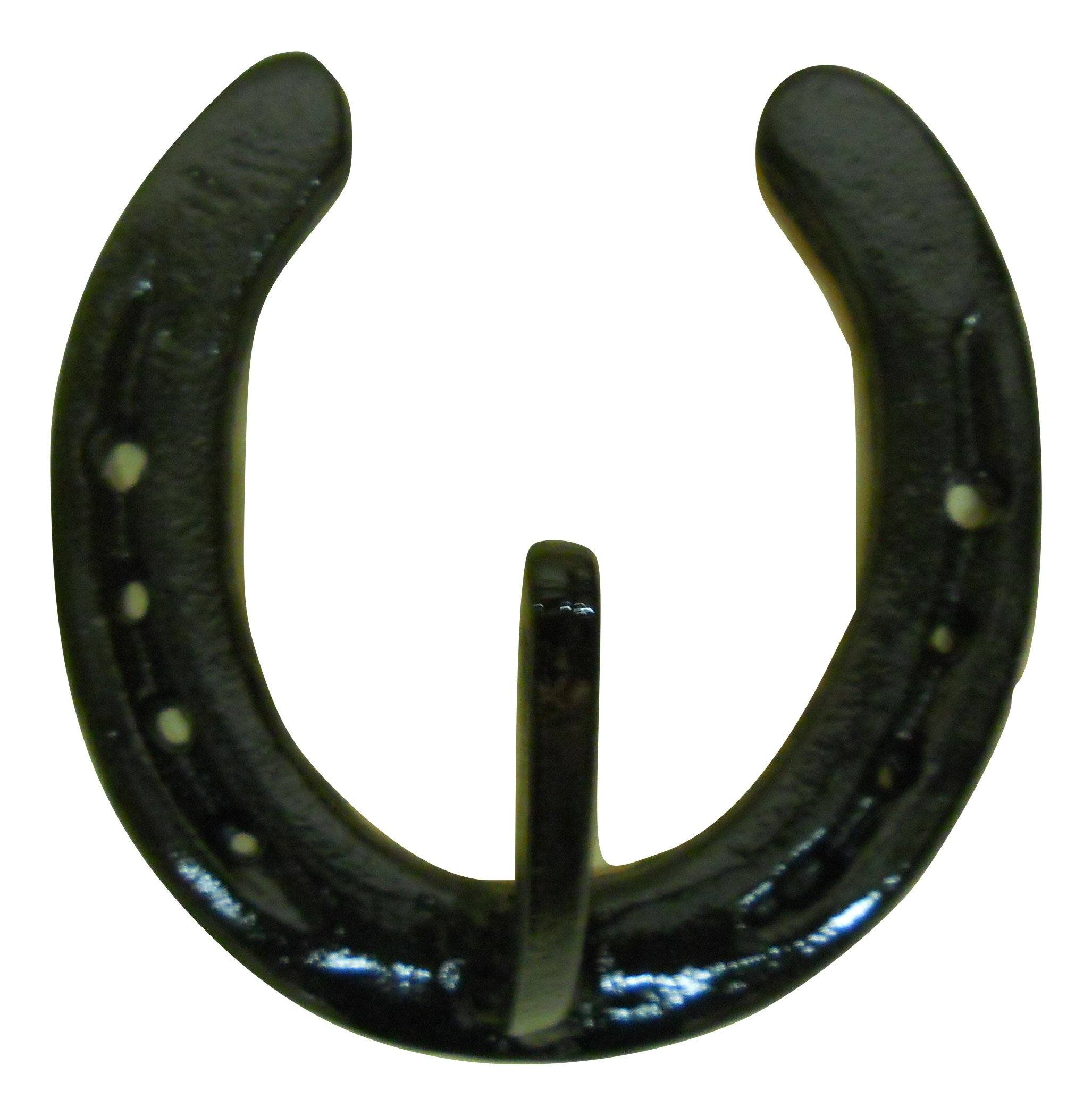Western Single Black Horseshoe Hook for The Wall w/Token